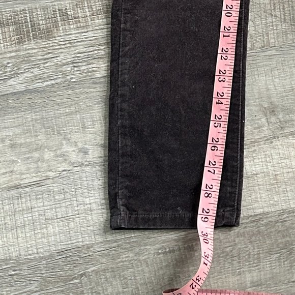 Sonoma dark charcoal velour skinny pants (size 6) - Picture 8 of 11